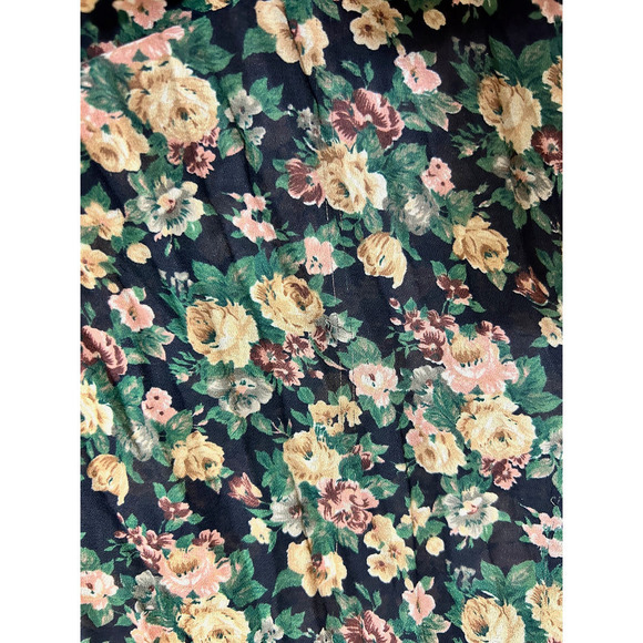 Danielle Karen Sheer Maxi 90 VTG Dress S/M Buttons Ditsy Floral Grunge Cottage - Picture 10 of 11